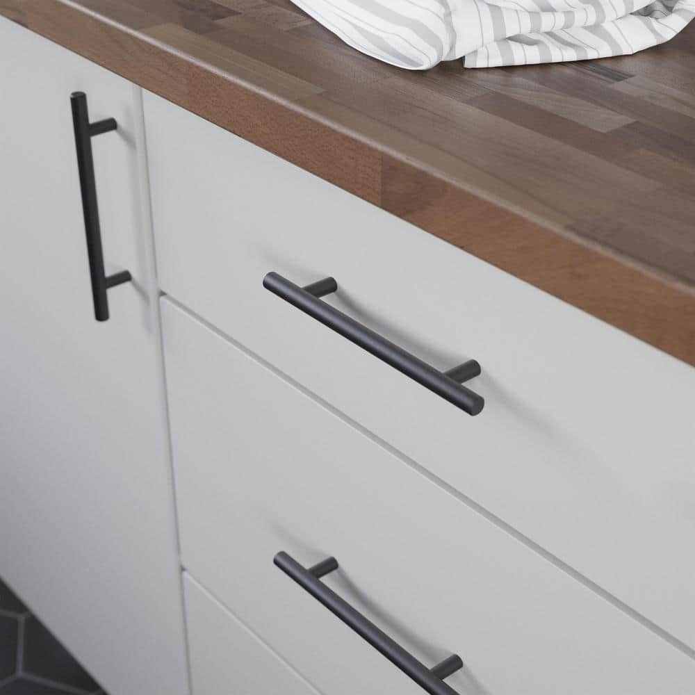 30-Pack Simple Bar 5-1/16 in. (128 mm) Modern Matte Black Cabinet Drawer Pulls - Hercitys