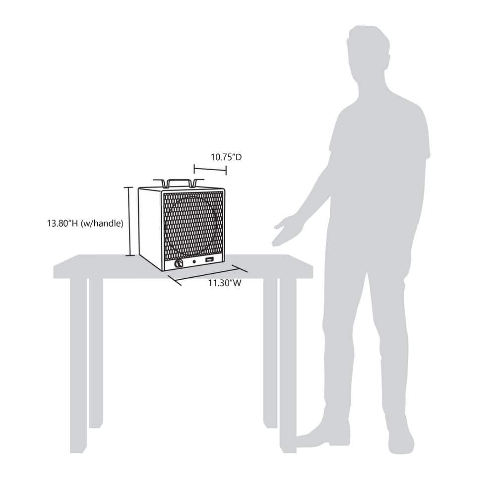 19,107 BTU 5600-Watt Electric Garage Heater - Hercitys
