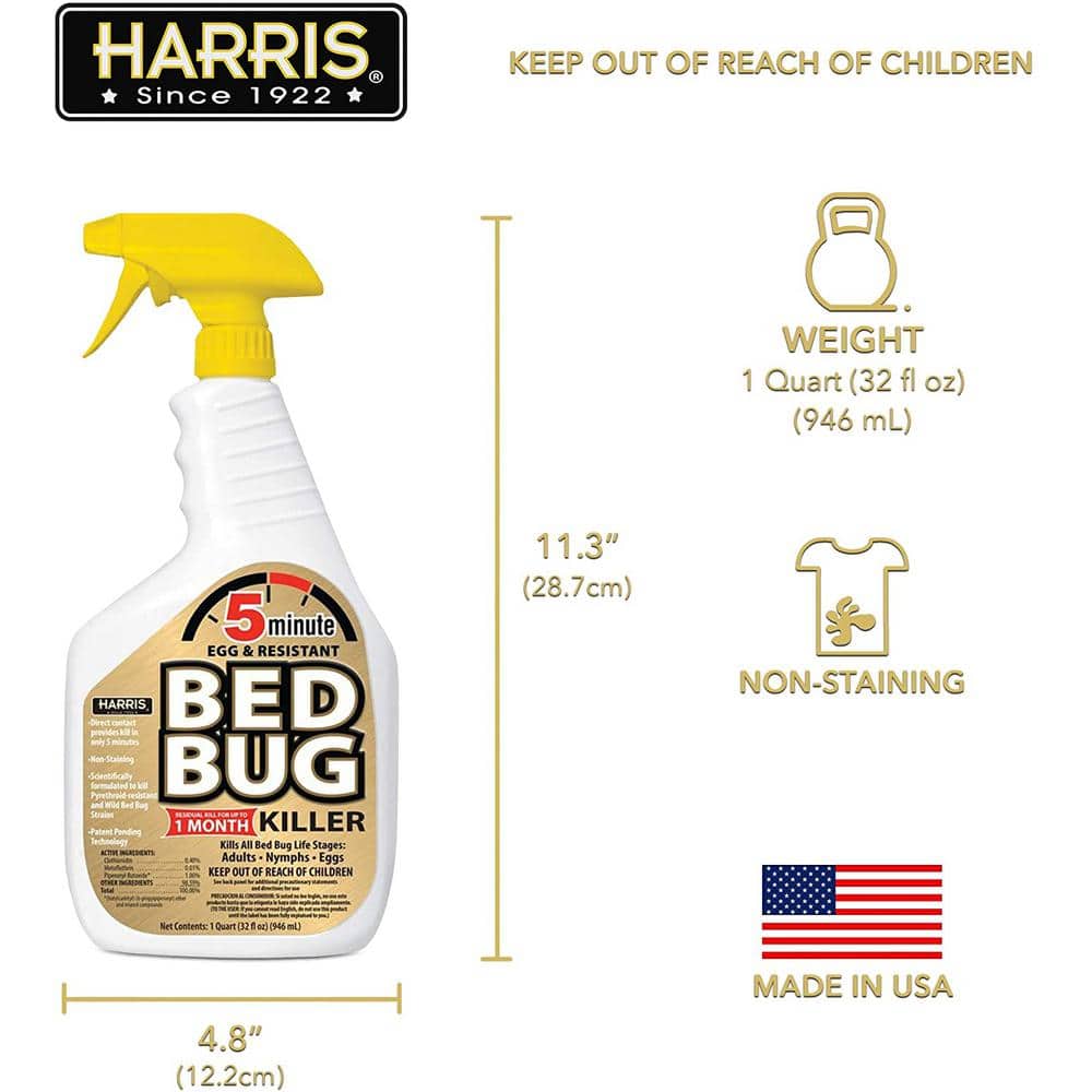 32 oz. 5-Minute Bed Bug Killer (2-Pack) - Hercitys