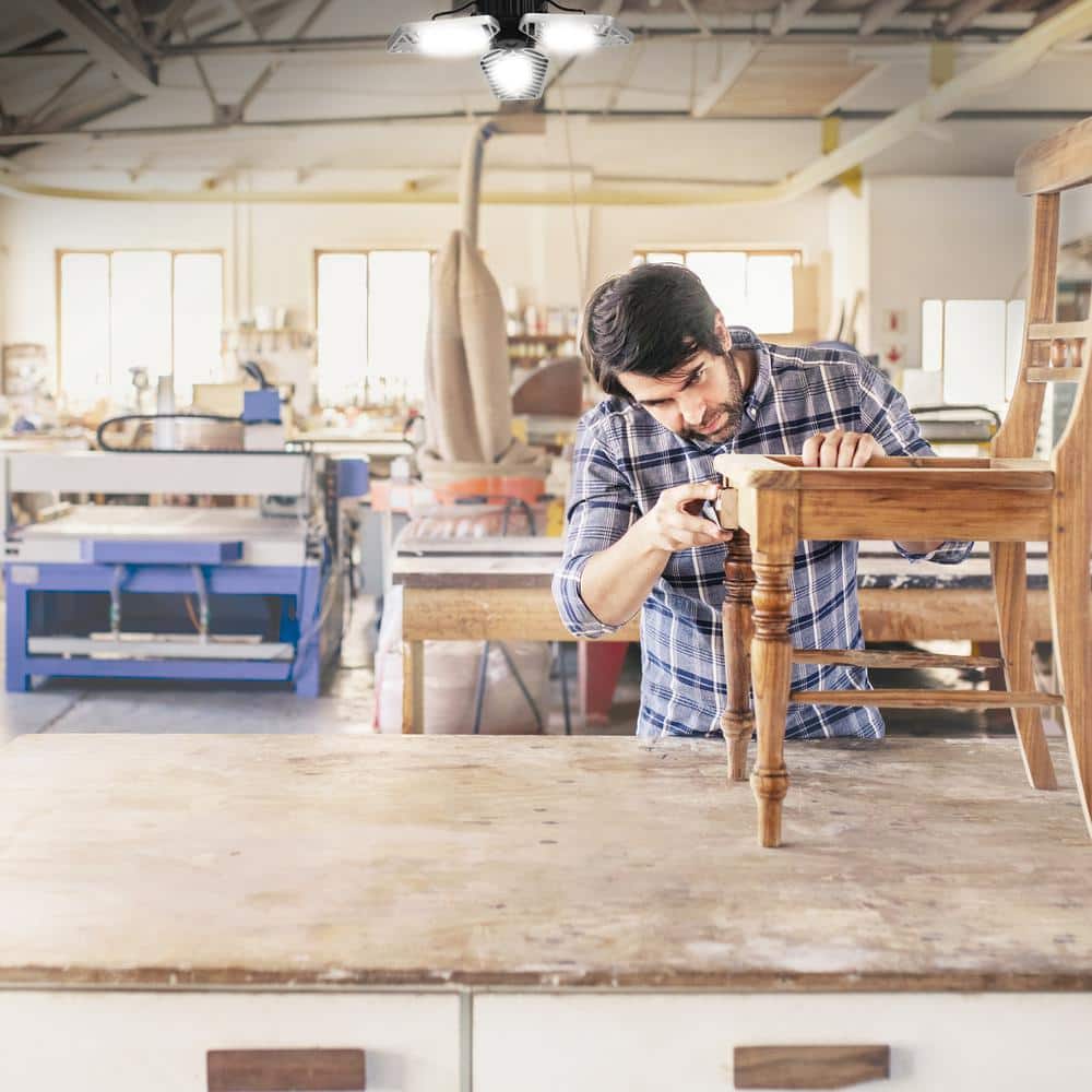 3500 Lumens 11.5 in. Single Pole Occupancy LED Flush Mount Garage Light - Hercitys