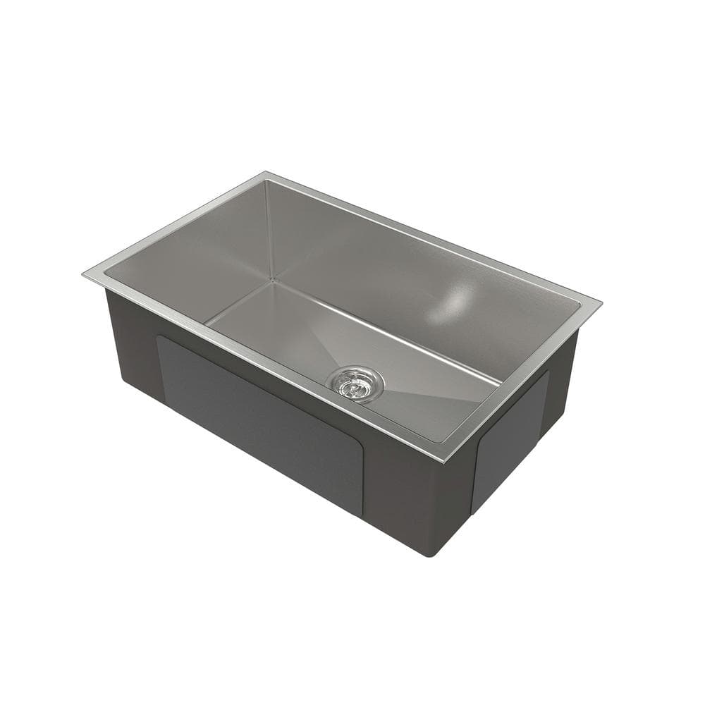 30 in. Multifunctional Undermount Single Bowl Nano Gray Stainless Steel Kitchen Sink (Sink Only) - Hercitys