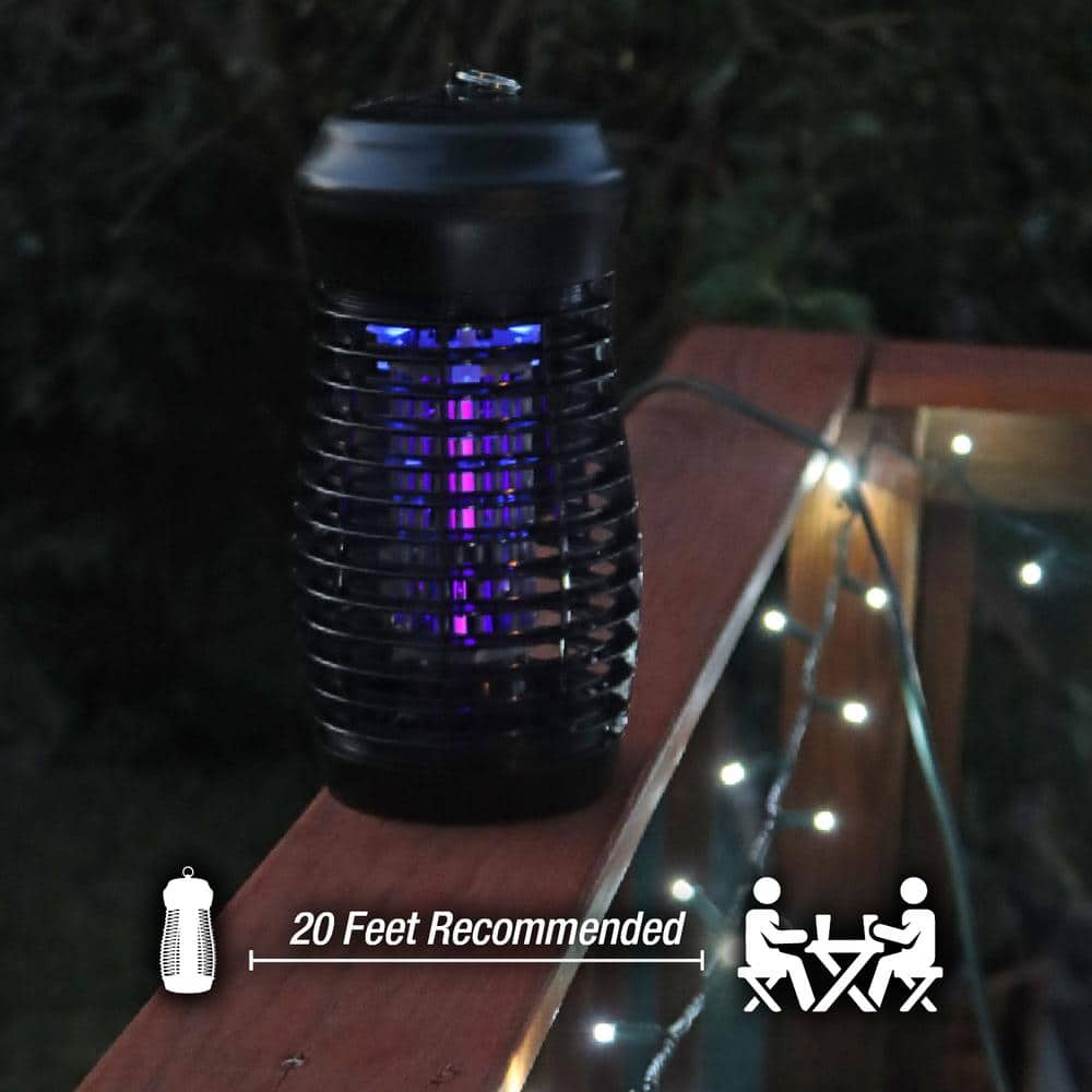 15-Watt/1500-Volt Bug Zapper Kills Bugs on Contact with Black UV Light Technology - Hercitys