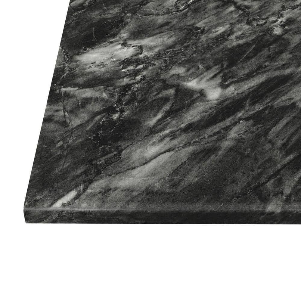 4 ft. Straight Laminate Countertop All-Inclusive Kit in Textured Sombra with Eased Edge and Loose Backsplash - Hercitys