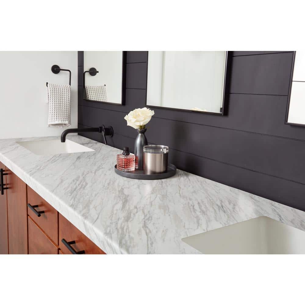 5 ft. x 12 ft. Laminate Sheet in 180fx Manhattan Marble with SatinTouch Finish - Hercitys