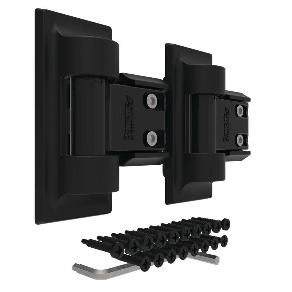 3.875 in. x 4.812 in. Steel Black Standard Wrap Hinge (2-Pack) - Hercitys
