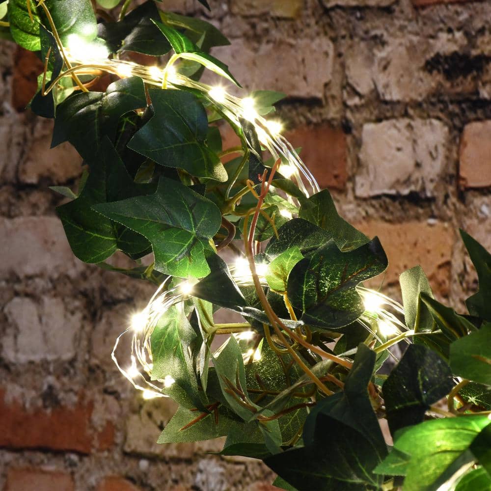 100-Light Bulbs LED Warm White Battery Operated Multi-Strand Fairy String Lights (Set of 2) - Hercitys