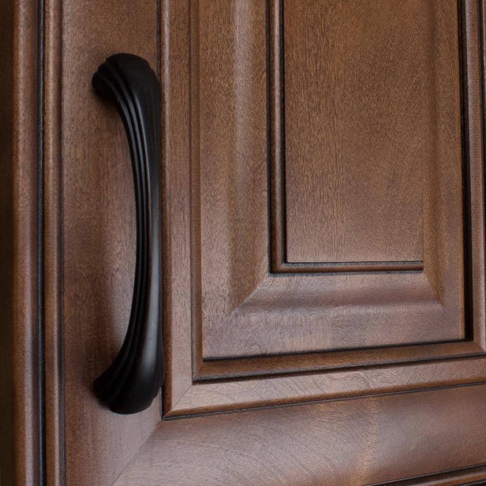 4-9/16 in. Center-to-Center Oil Rubbed Bronze Shell Series Cabinet Pulls (10-Pack) - Hercitys