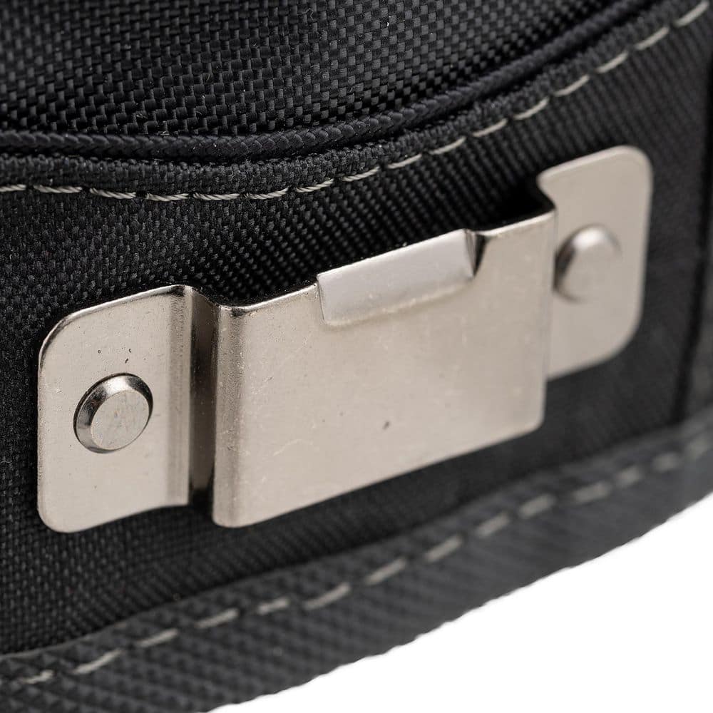 10 in. Open Top Tool Tote Utility Pouch Bag with Black Finish and 13 total pockets - Hercitys