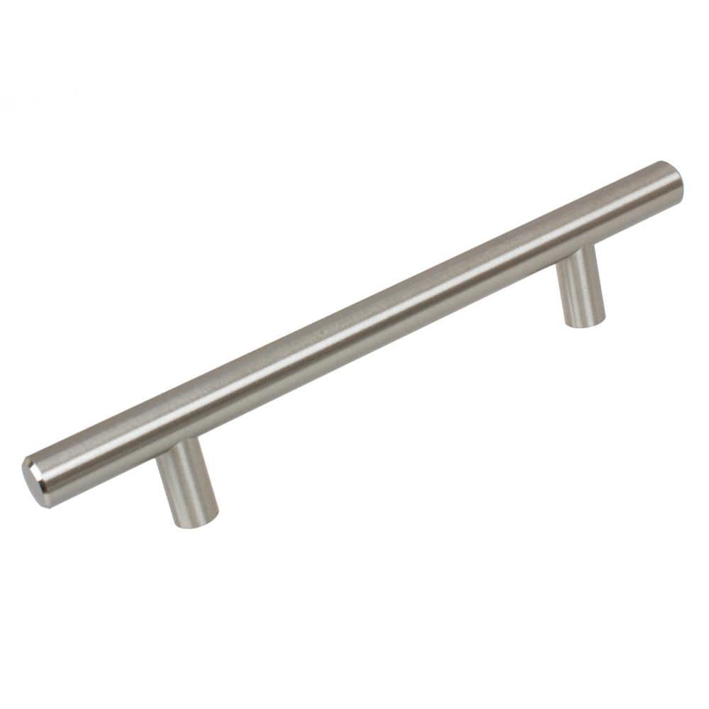 5 in. Thick Solid 8 in. Center-to-Center Long Stainless Steel Finish Bar Handle Pull (10-Pack) - Hercitys