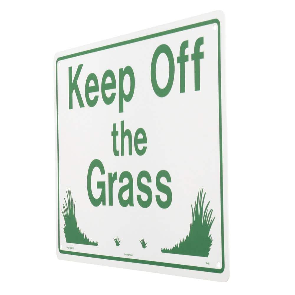 14 in. x 10 in. Keep Off the Grass Sign Printed on More Durable, Thicker, Longer Lasting Styrene Plastic - Hercitys