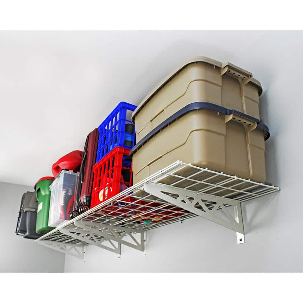 18 in. x 48 in. Industrial Steel Metal Garage Wall Shelves (2 Pack) - Hercitys