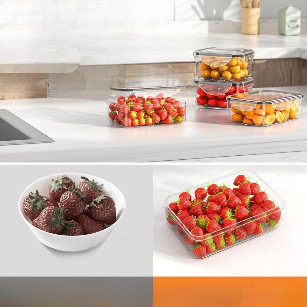 40-Pcs Airtight Food Storage Containers w/ Lids 20-Containers 20-Lids 100% Leakproof Stackable Microwave Safe - Hercitys