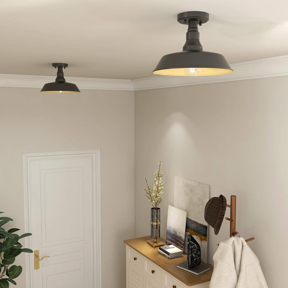 1- Light Dark Bronze Outdoor Semi Flush Mount (2-Pack) - Hercitys