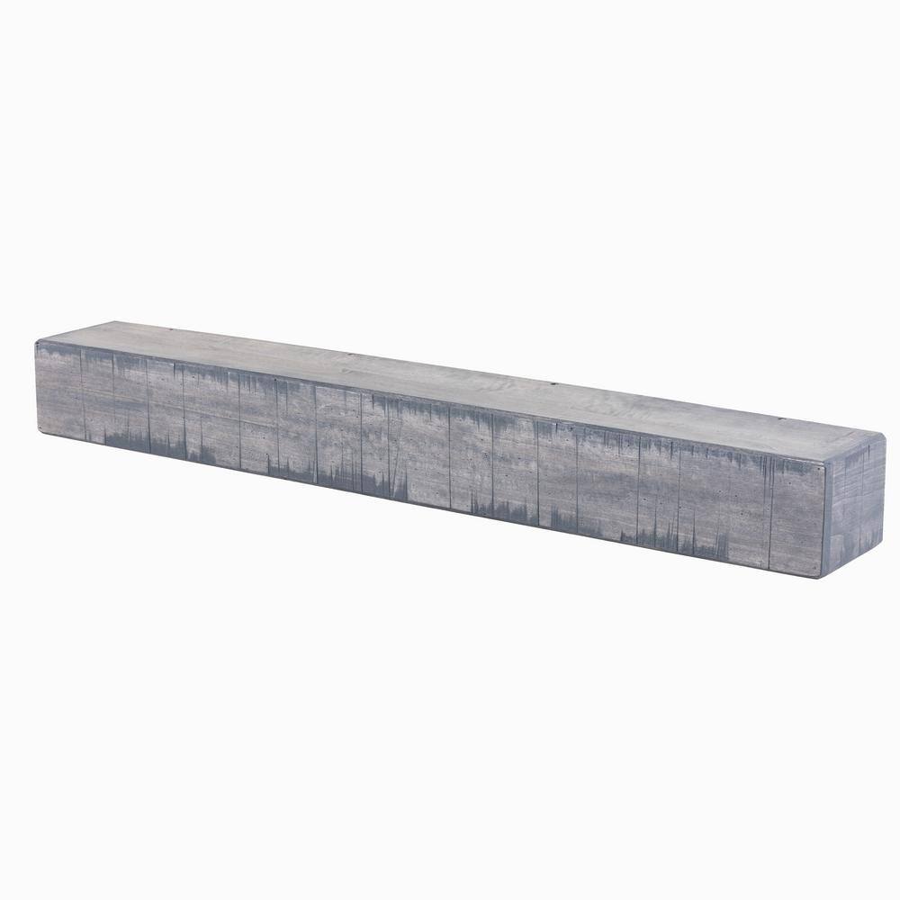48 in. Rustic Ash Gray Fireplace Shelf Mantel - Hercitys