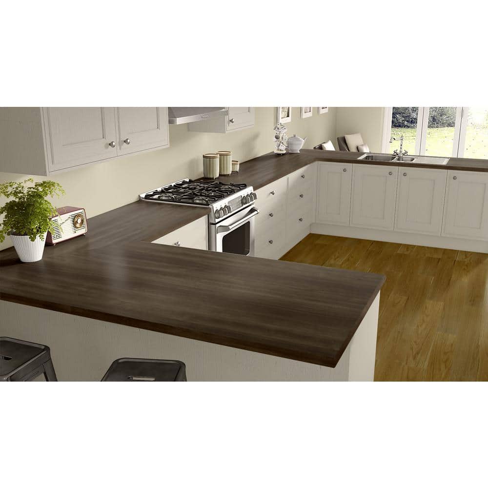 4 ft. x 8 ft. Laminate Sheet in Pinnacle Walnut with Standard Fine Velvet Texture Finish - Hercitys