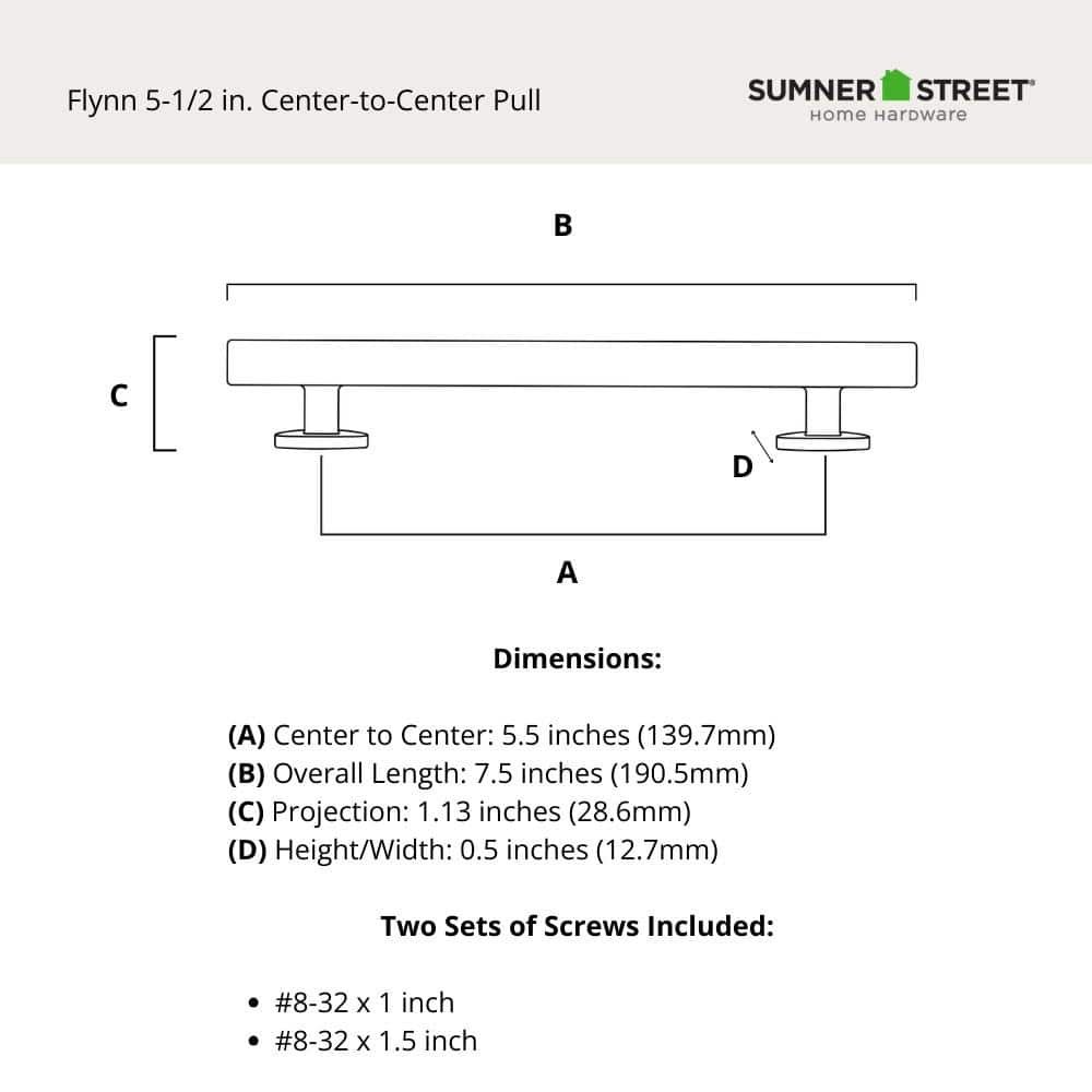 10-Pack Flynn 5-1/2 in. (140 mm) Center-to-Center Modern Satin Brass Bar Drawer Pull - Hercitys
