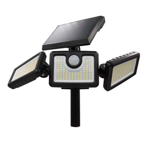 5-Watt 500-Lumens 180-Degree Black Motion Sensing Integrated LED Flood Light, with Ground Spike - Hercitys