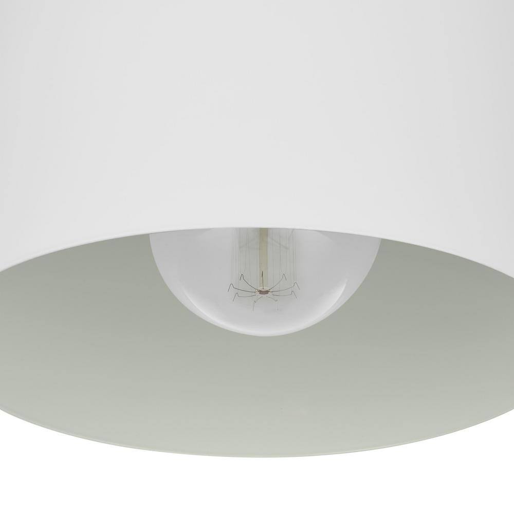 10 in. 1-Light Matte White Semi-Flush Mount - Hercitys