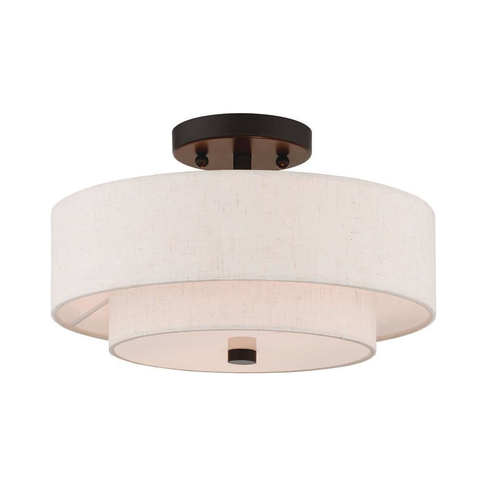 18 in. Semi Flush Mount 4-Light English Bronze Monroe - Hercitys