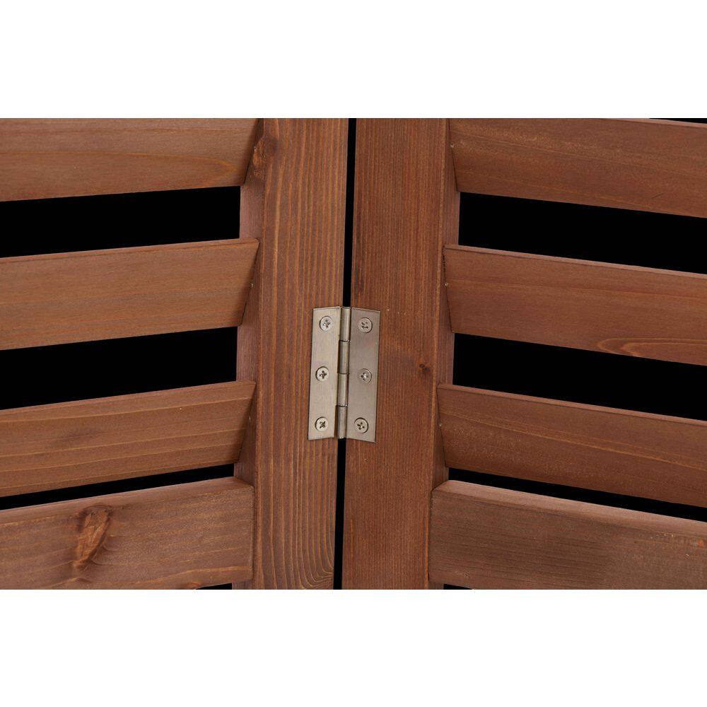 42 in. H Wood Garden Fence, 2-Panel Privacy Panels in Gold, Backyard Garden Patio - Hercitys