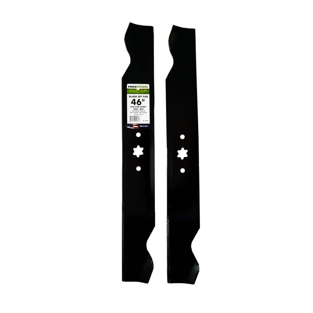2 Blade Set for Many 46 in. Cut MTD, Cub Cadet, Troy-Bilt, Craftsman Mowers Replaces OEM #’s 742-04244,742-04290 - Hercitys