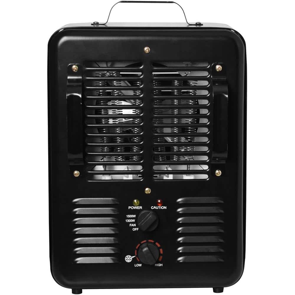 1500W Milkhouse Utility Heater Electric in Black - Hercitys