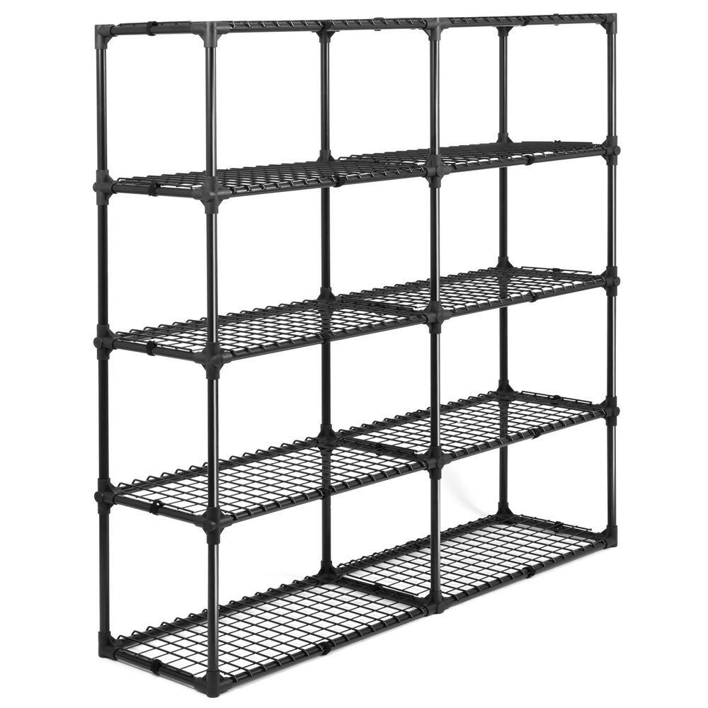 5-Shelf Wire Rack with Cover (2-pack) - Hercitys
