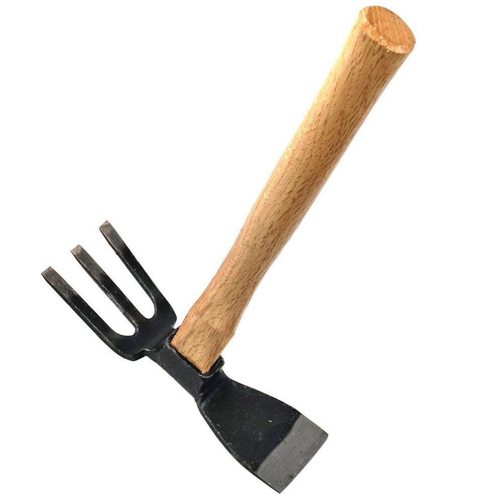 14 in. 3-Tine Black Cultivator with Heavy-Duty Hand - Hercitys