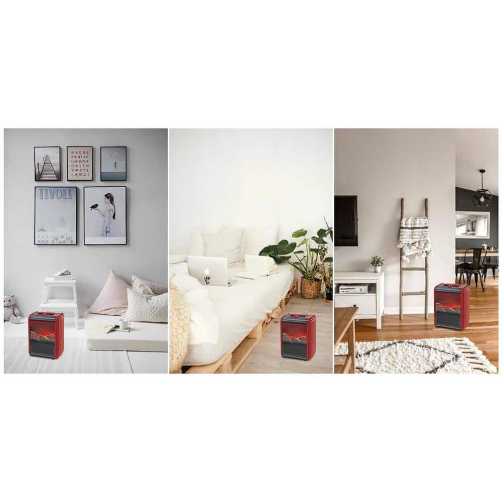 1320-Watt Electric Flame Effect Mini Infrared Electric Fireplace Heater - Hercitys