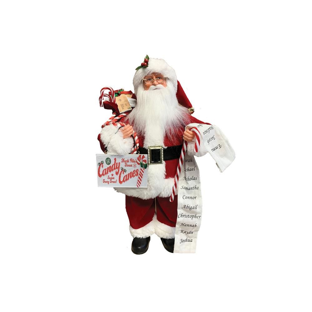15 in. Candy Cane Claus - Hercitys