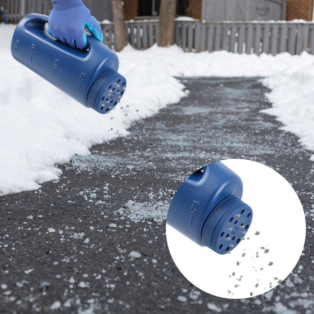 4.19 lb. Plastic Handheld Spreader for Seed Spreader Multiple Adjustable Opening Sizes with 1 Scoop and 1 Pair Gloves - Hercitys