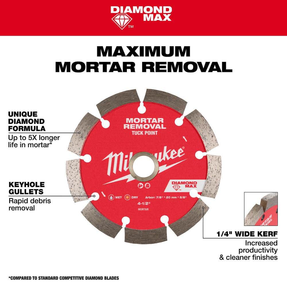 4.5 in. DIAMOND MAX Tuck Point Diamond Blade - Hercitys