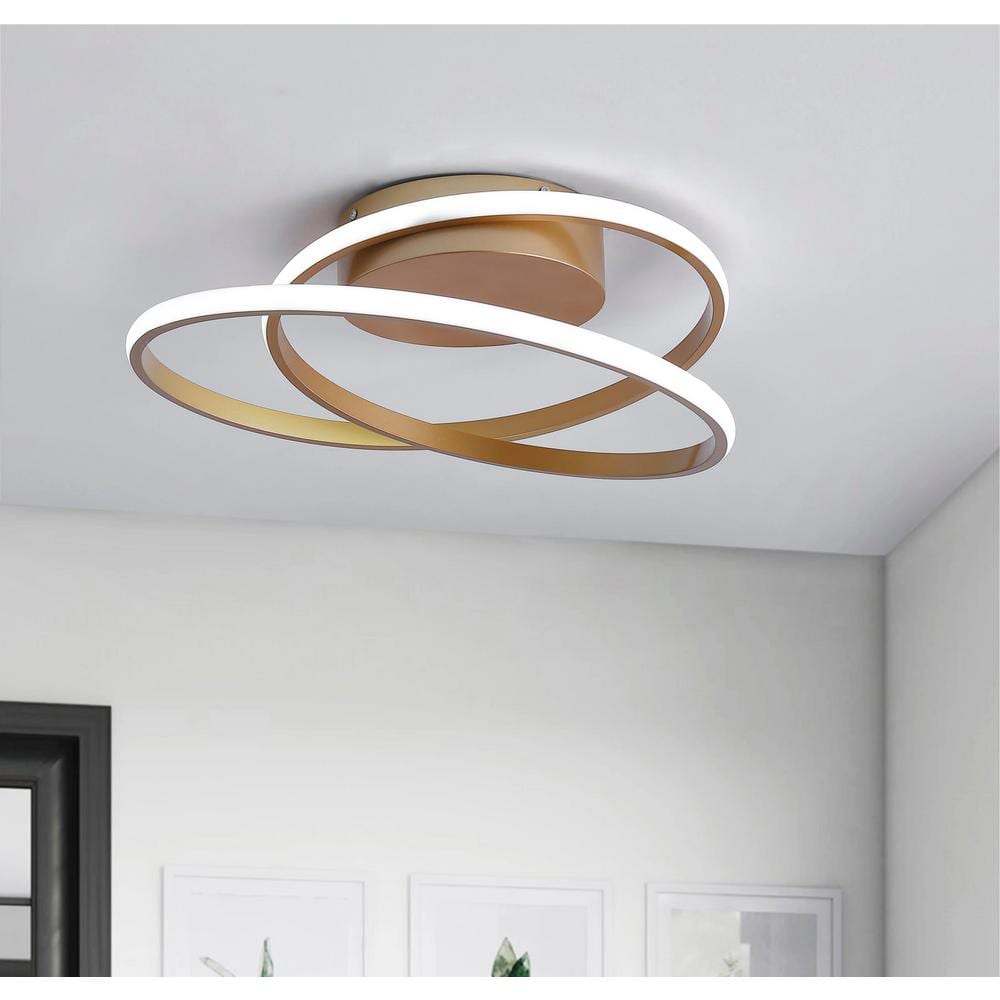 18.1 in. 1-Light Modern Linear LED Flush Mount Ceiling Lighting Fixtures - Hercitys