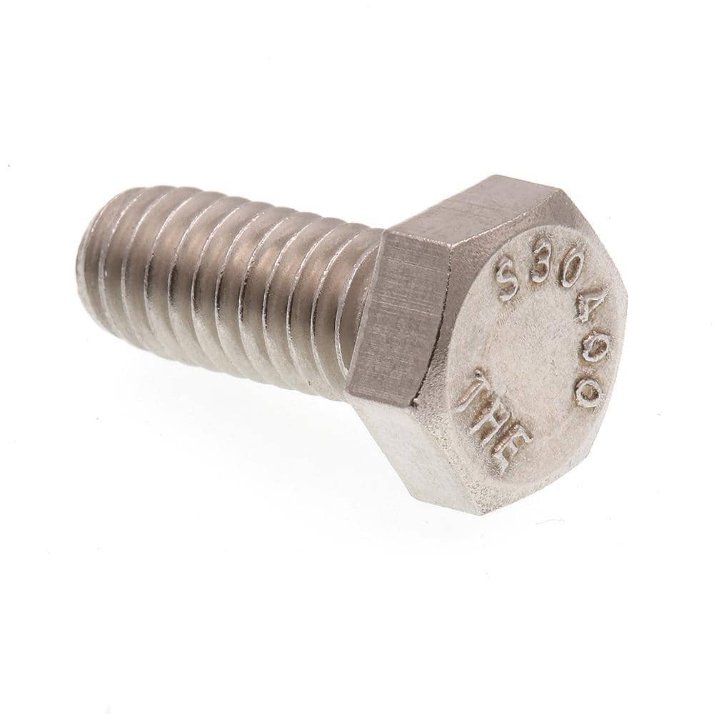 5/16 in.-18 x 3/4 in. Grade 304 Stainless Steel Hex Bolts (25-Pack) - Hercitys