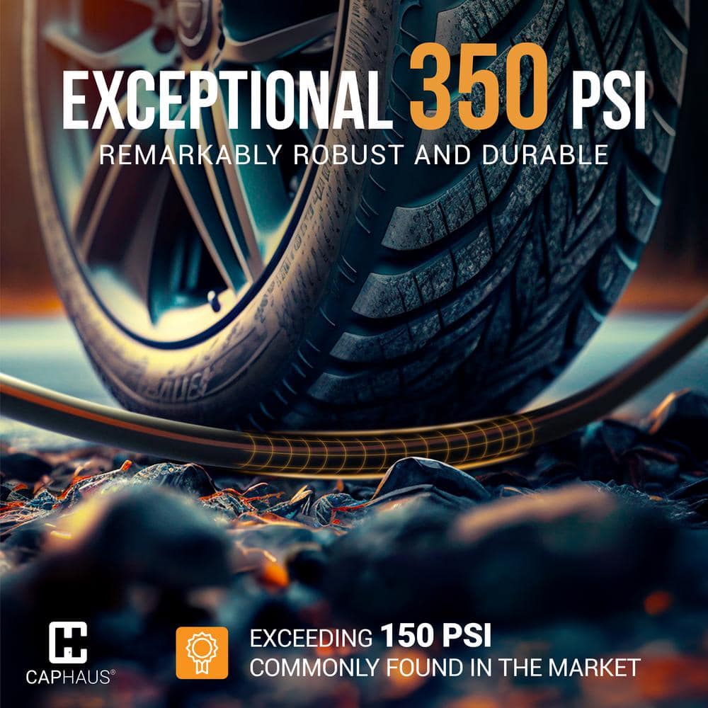 5/8 in. Dia. x 100 ft. Garden Hose with 3/4 in. NH Solid Brass Fittings, Leak-Proof Construction - Hercitys