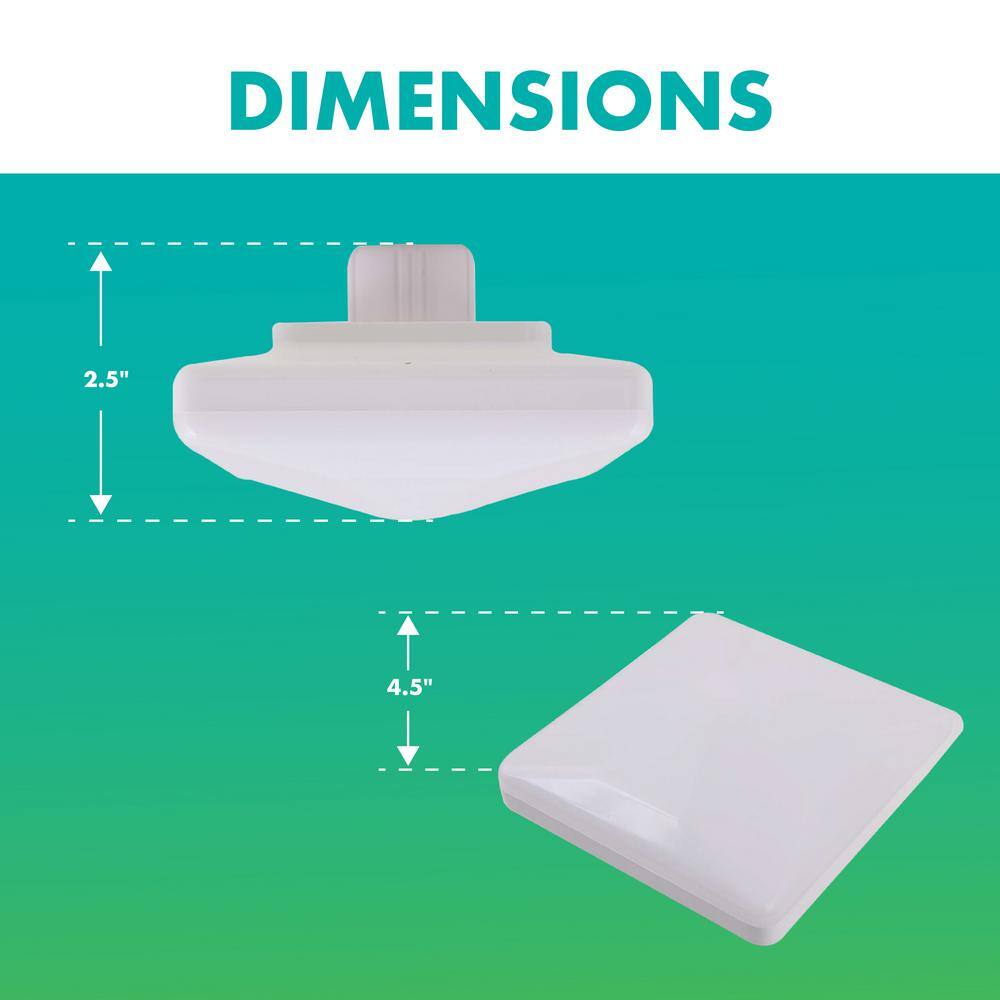 4.5 in. 60-Watt Square White Integrated LED Flush Mount with White Plastic Shade (4-Pack) - Hercitys