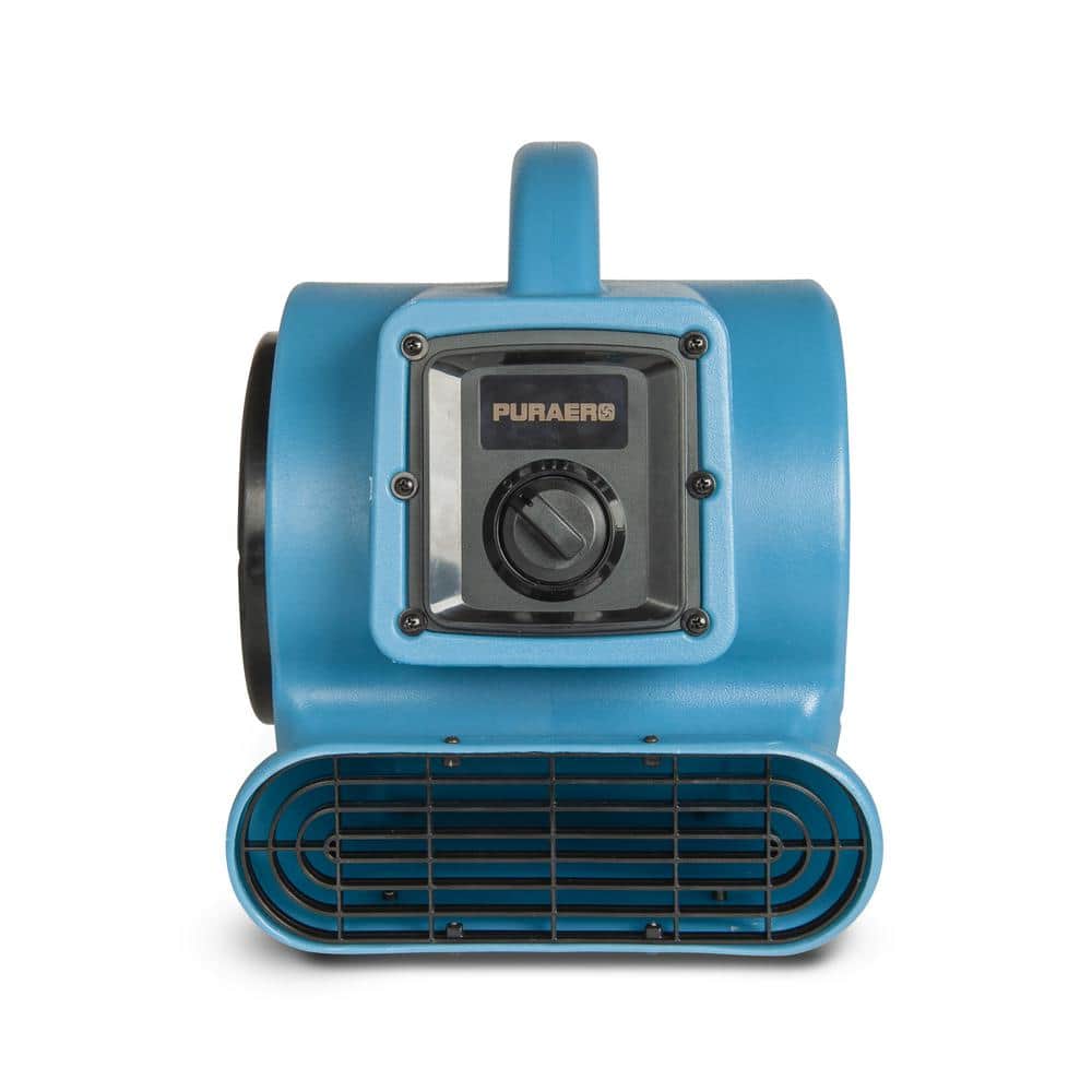 1/5 HP Air Mover Carpet Dryer Blower Floor Fan with 800 CFM, GFCI Daisy Chain, Blue - Hercitys