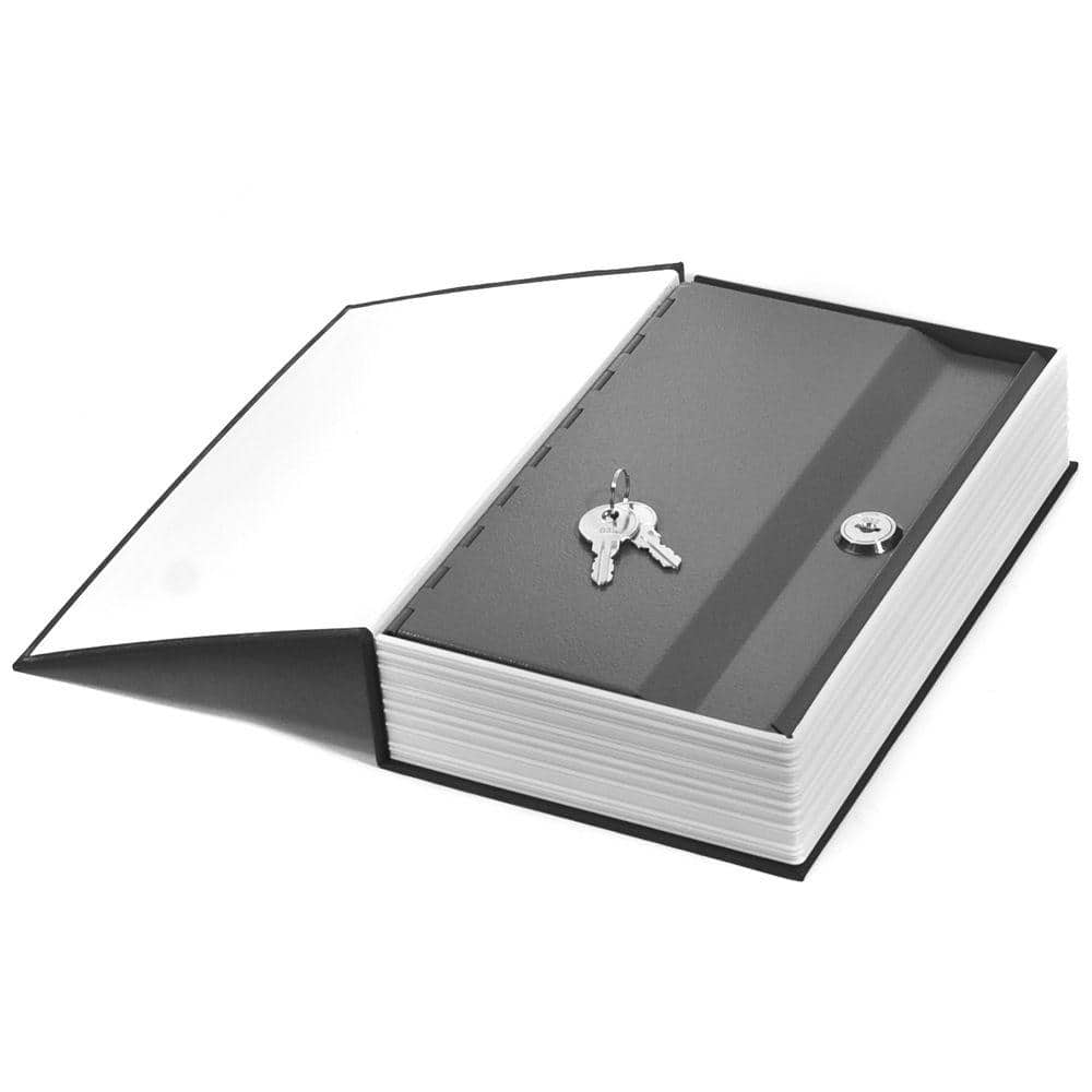 0.02 cu. ft. Steel Hidden Dictionary Book Lock Box Safe with Key Lock - Hercitys