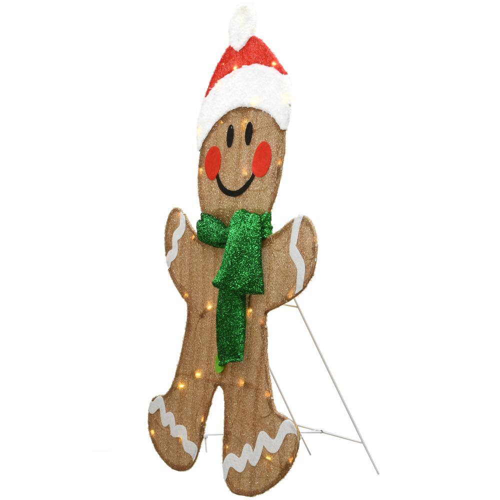 35 in. Pre-Lit Gingerbread Cookie Couple - Hercitys