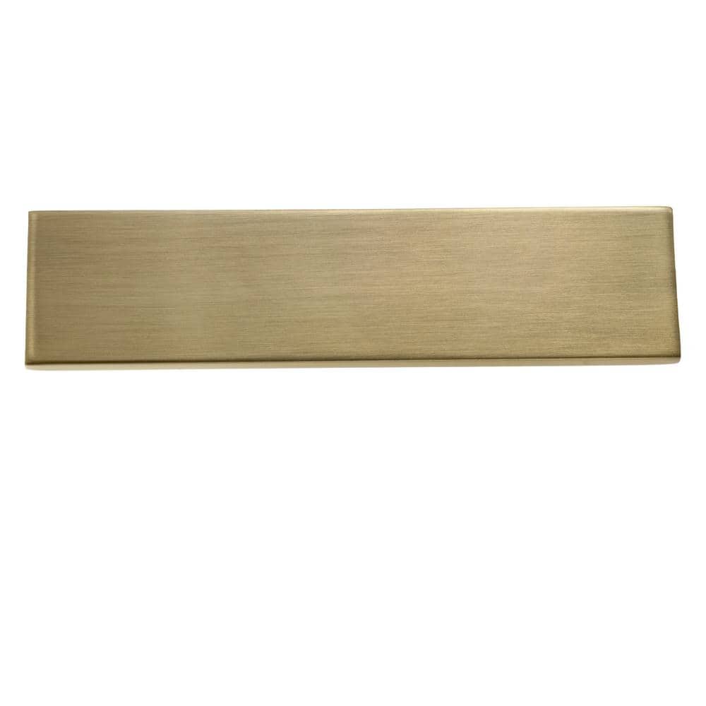 10-Pack Ethan 4 in. (102 mm) Center-to-Center Satin Brass Edge Drawer Pull - Hercitys