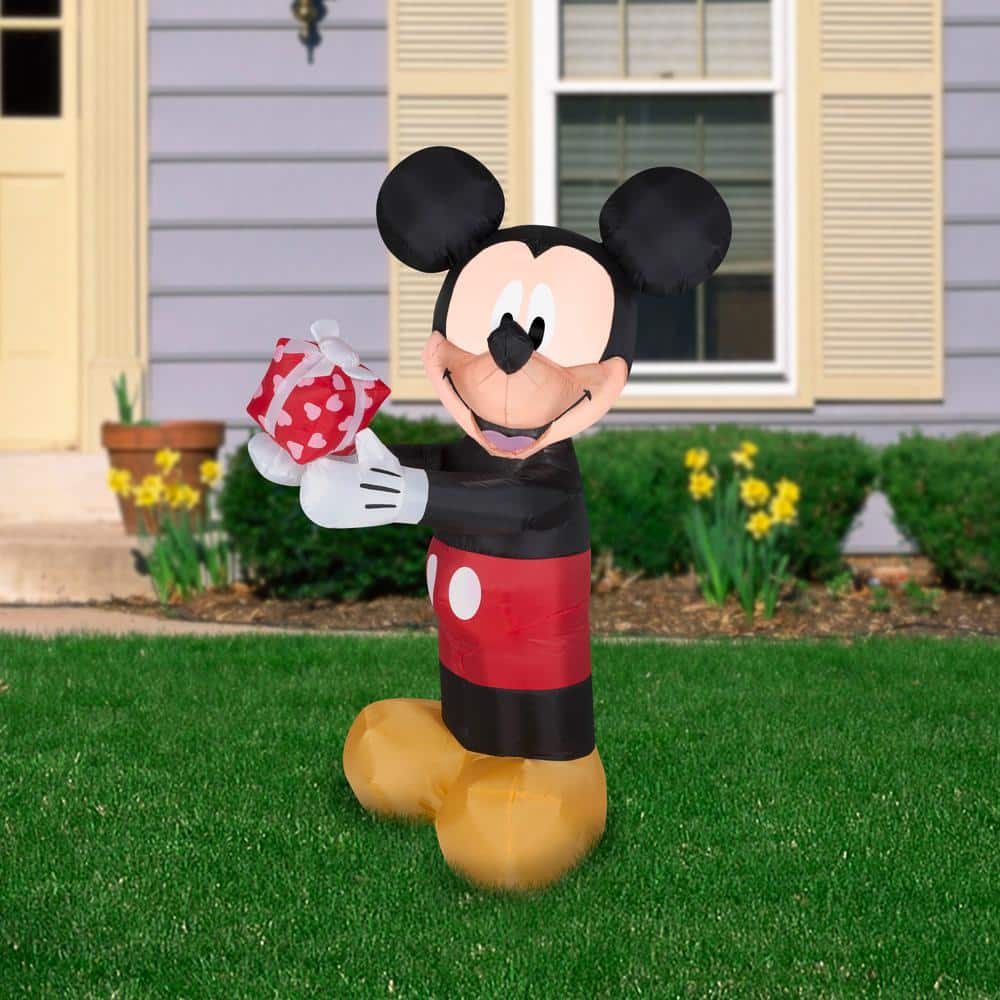 3.5 ft. Tall Airblown Mickey with Present - Hercitys