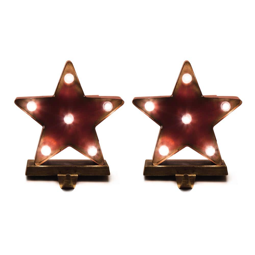 2-Pack Marquee LED Star Stocking Holder - Hercitys