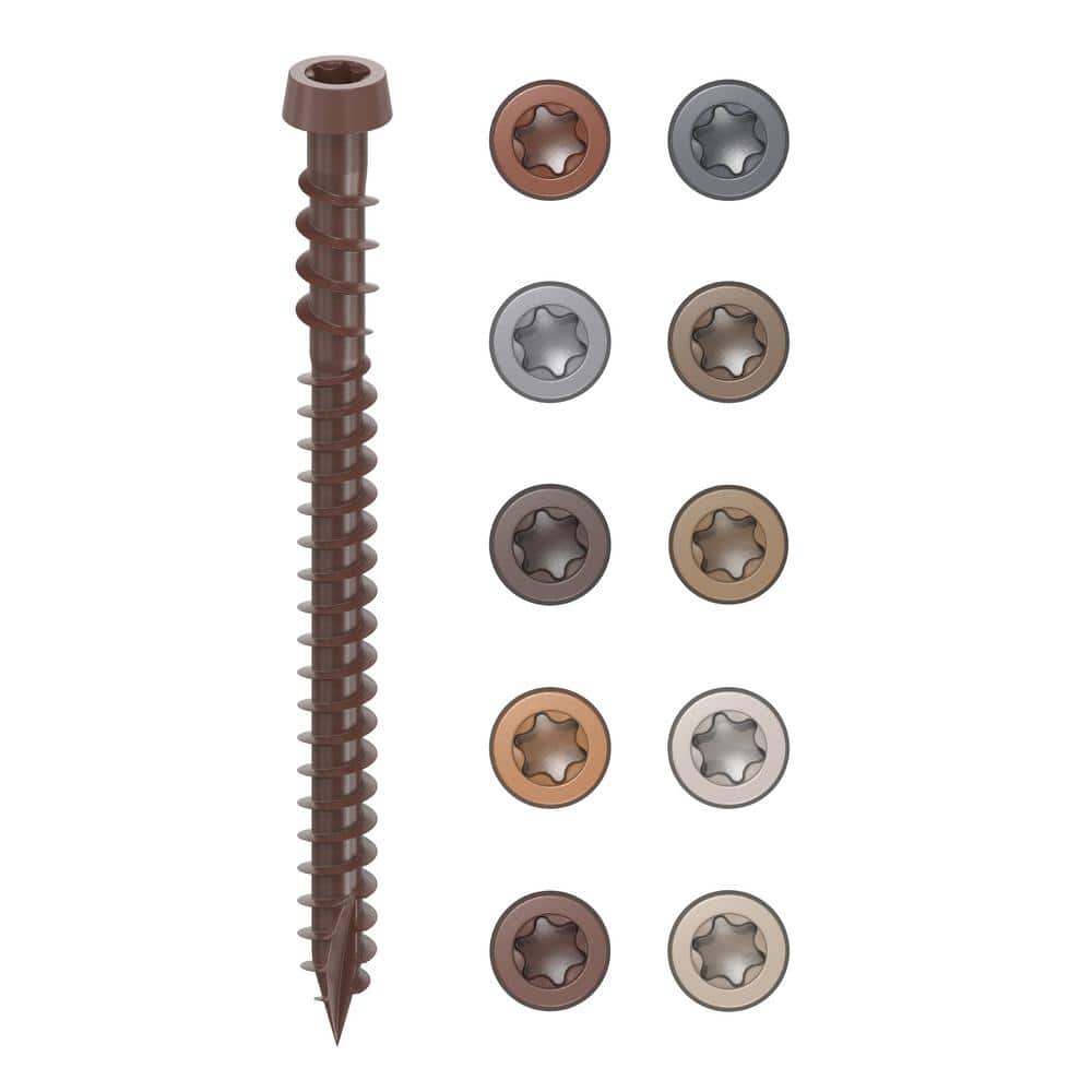 #10 2-1/2 in. Brown Star Drive Trim-Head Composite Deck Screw (350-Count) - Hercitys