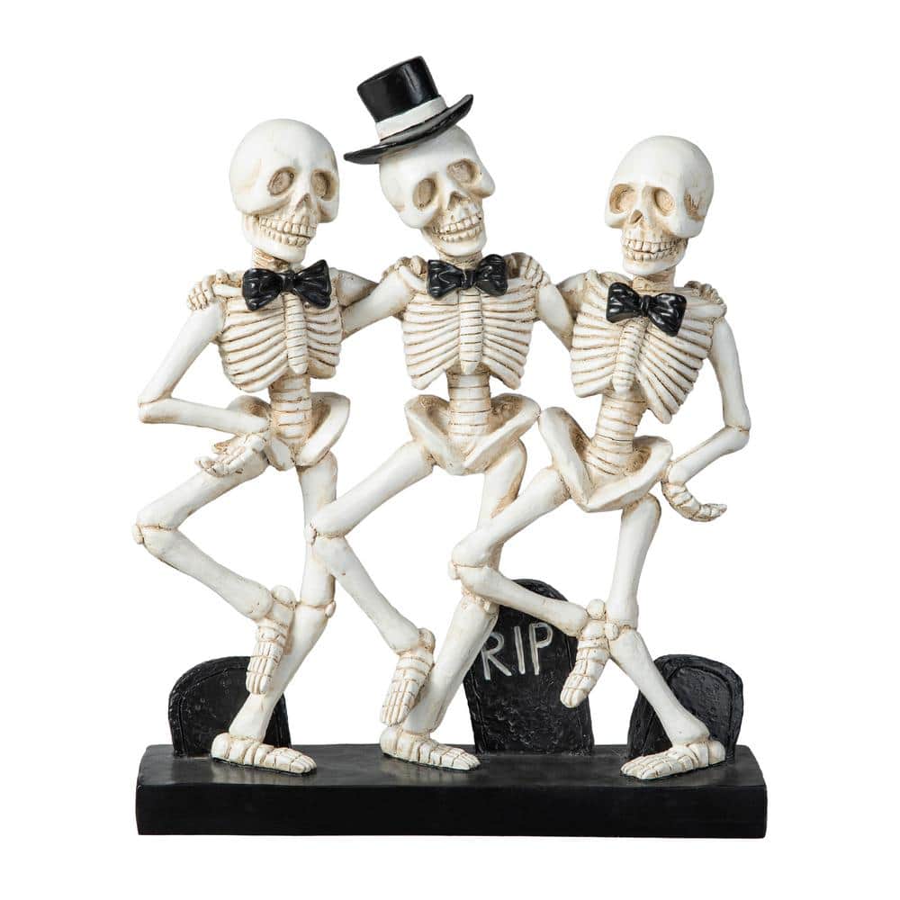 10.50 in. H Halloween Polyresin Dancing Skeleton Table Decor - Hercitys