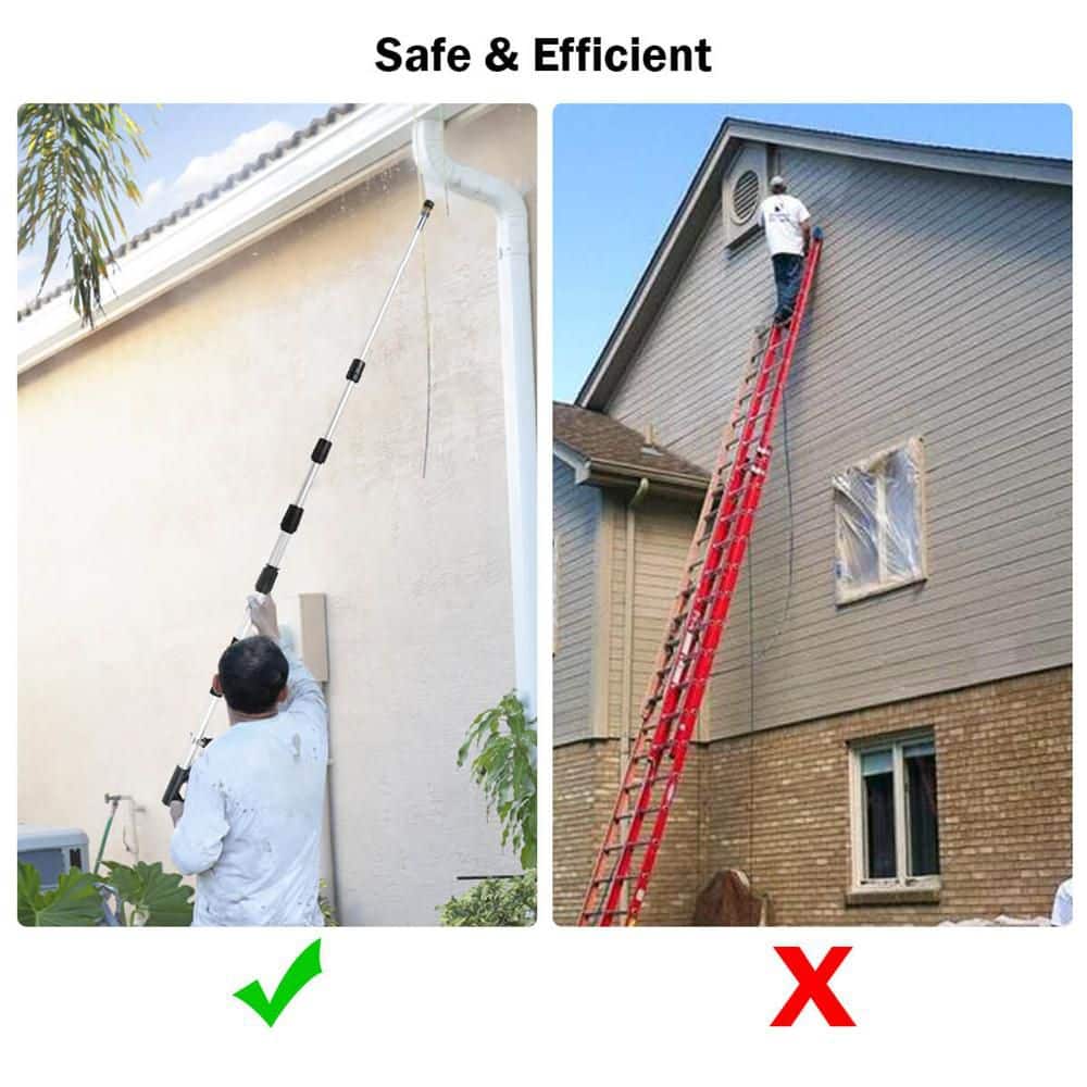 18 ft. Telescoping Pressure Washer Extension Wand Kit with 5 Spray Nozzles - Hercitys