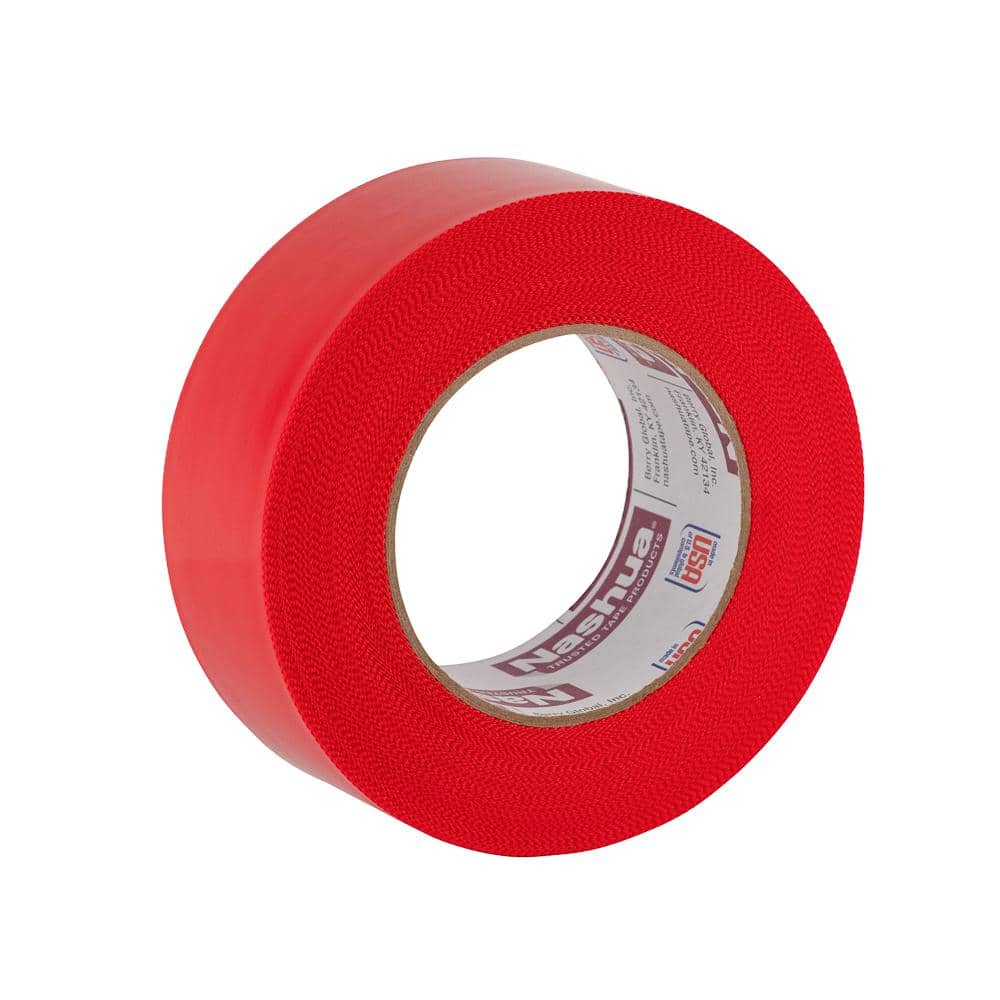 1.89 in. x 54.7 yd. Residue Free Poly Hanging Duct Tape in Red Pro Pack (12-Pack) - Hercitys