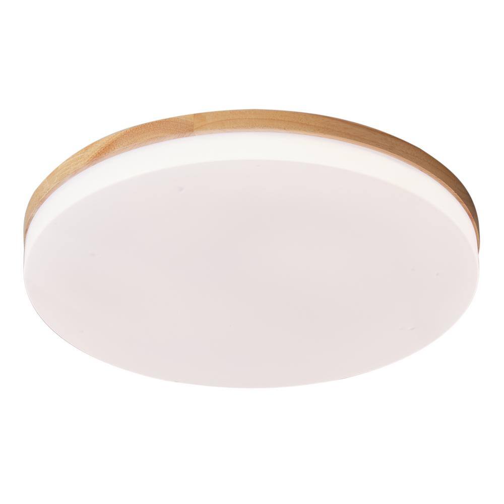 15 in. 1-Light White Creative Design Simple Circle 25-Watt Integrated LED Flush Mount Ceiling Lighting - Hercitys