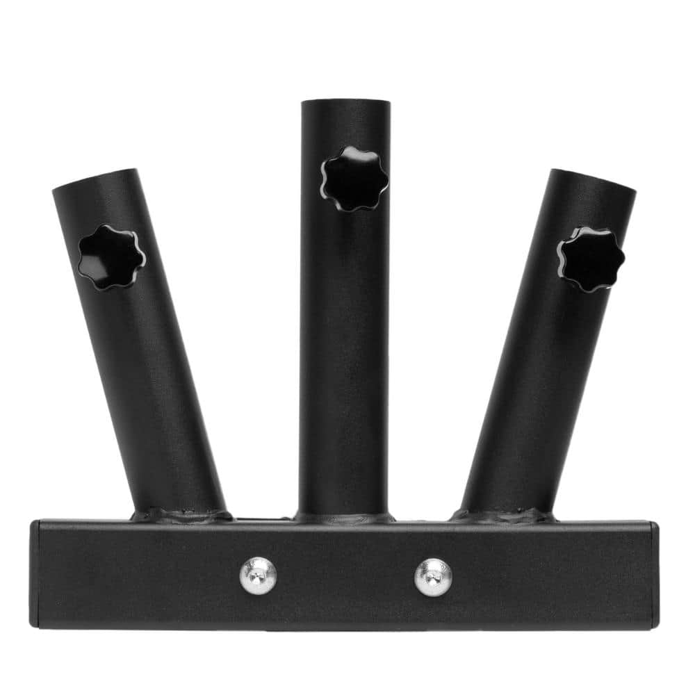 2 in. Universal Hitch Mount Triple-Flag Pole Holder - Hercitys