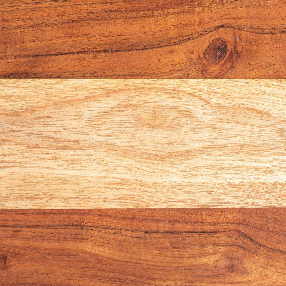 23.5 in. W x 7.9 in. H x 9.9 in. D Rectangle Gold Acacia Wood Serving Tray On Stand (Set of 1) - Hercitys