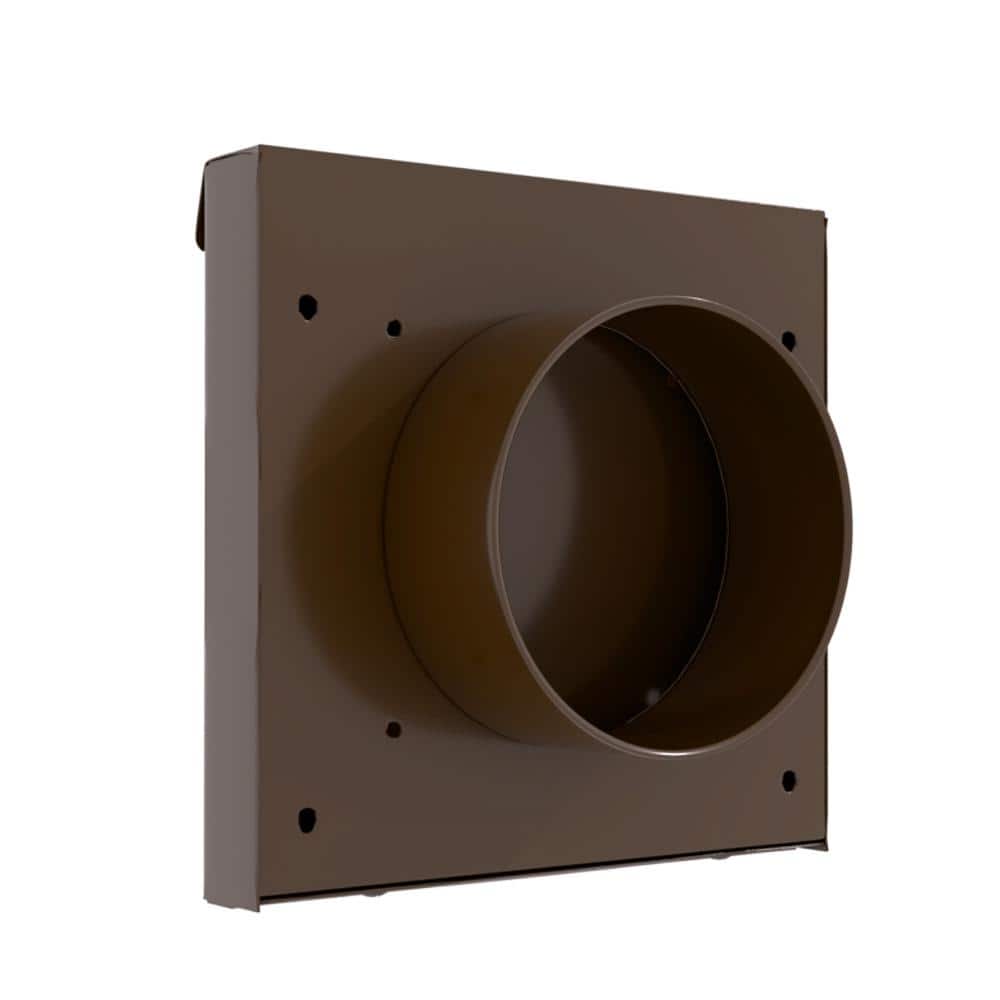 4 in. Powder Coated Steel Brown Dryer Vent - Hercitys